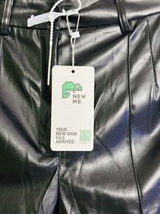 Chic Faux Leather Wide-Leg Pants