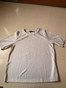 FIG Ribbed Half-Sleeve Top | XXL | Bust 42
