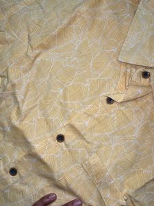 Stylish Yellow Printed Short Sleeve Shirt