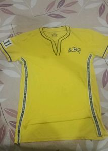 Men's Yellow Graphic T-Shirt
