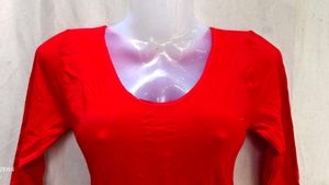 Red Long Sleeve Top