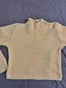 Peach Fuzzy Knit Sweater