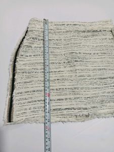 Zara Chic Tweed Mini Skirt Small Made In Morocco