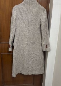 Single-Breasted Faux Fur Notched Lapel Overcoat