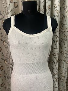 White Textured Camisole Top