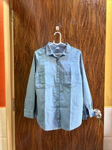 34 bust Blue Denim womens Shirt