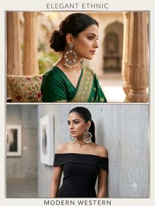 Boho Hoop Earrings with Pearls