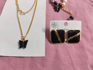 Butterfly Necklace Bracelet &amp; Earrings Set