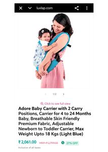 LuvLap Adore Baby Carrier