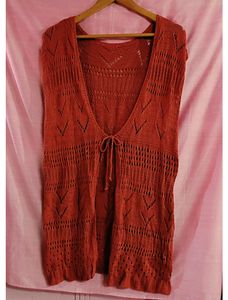 Chic Sleeveless Crochet Duster Cardigan