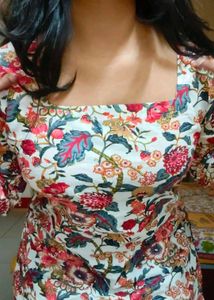 🌺New Floral print short Corset Kurti