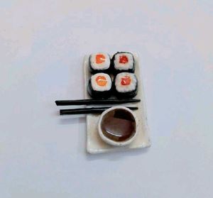 Miniature Sushi Set with Soy Sauce