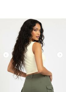 Sleek Sleeveless Cream Top with Tie Detail