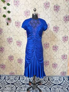 Stunning Royal Blue Ruched Dress