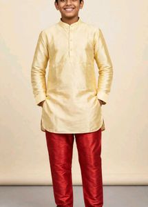 boy Beige Kurta pant set