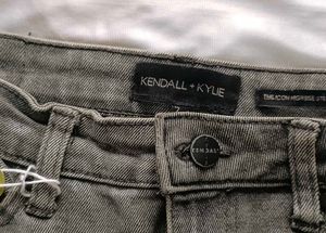 Kendall + Kylie Grey Straight Leg Jeans