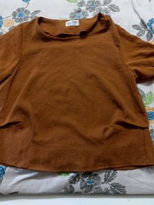 Brown Casual Top