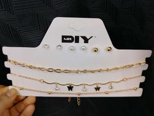 Jewelry Set - Chain Necklaces &amp; Ball Earrings