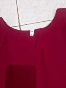 Maroon Tiered Maxi Dress