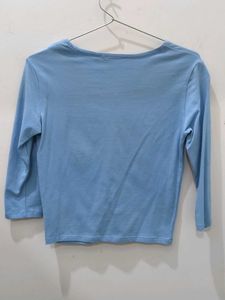 Ginger Blue V-Neck Top