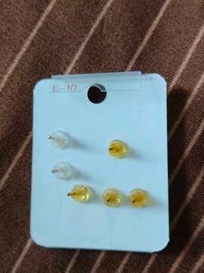 Cute Butterfly &amp; Crystal Stud Earring Set