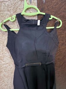 Elegant Black Fit &amp; Flare Dress