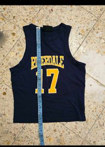 Navy Blue "Riverdale 17" Sleeveless Top