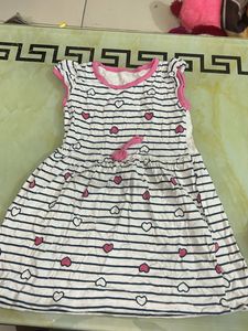 Adorable Striped Heart Dress for Girls
