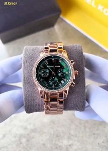 Michael Kors Rose Gold Green Dial Watch