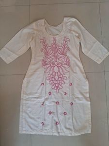 Orange &amp; Pink Printed Kurta