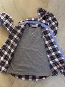 BOYS SHIRT W HENLEY ATTACHED