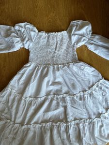 White Tiered Mini Dress