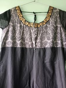 Rangmanch Anarkali Short Black Kurta