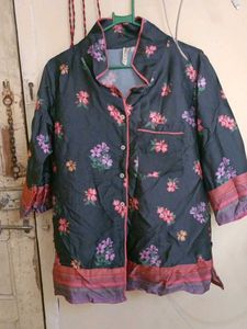 Charming Floral Print Pajama Top