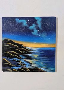 Mini Handmade Night Sky Acrylic Painting