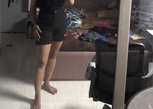Black High-Waisted Shorts