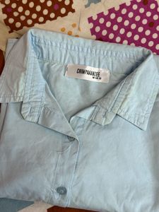 Blue Crop Top Shirt