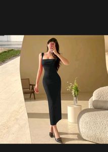 Elegant Black Midi Bodycon Dress