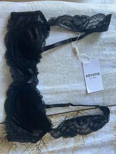 Black and white Savana bra
