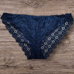 Navy Blue Lace Bikini Brief