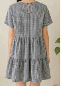 Chic Gingham Tiered Tunic Top