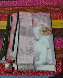 Embroidered Silk Blend Saree