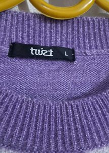 Cute Heart Pattern Knit Sweater