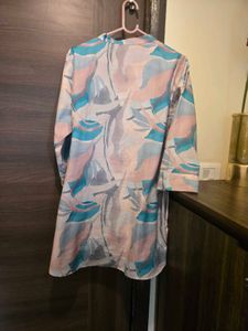 Pastel Abstract Print Pathani style Coord set