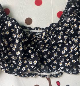 Floral Print Crop Top