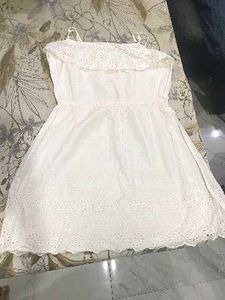 White Eyelet Mini Dress
