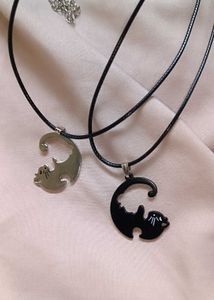 kawai cat couple pendants