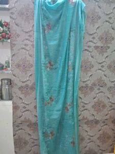 Beautiful Teal Floral Dupatta   of 1