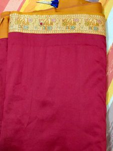 maroon/burgundy red festive saree!