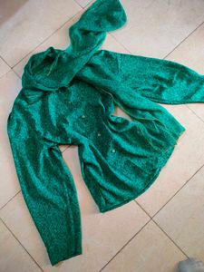 90'sEmerald Green Top with inbuild Scarf🌴🦆🍈🍾🧋